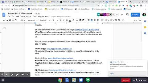 GC Burkhead Related Arts NTI Day Information!