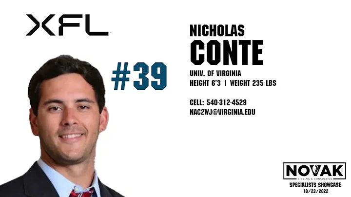 Nicholas Conte # 39 P: 2022 XFL Specialist Showcas...