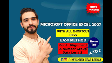 Home Tab In MS Excel In Urdu Part - 02 || Alignment & Number Group - Data Type Wrap Text