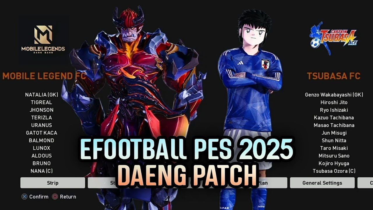 MOBILE LEGENDS FC VS TSUBASA FC - UFL EFOOTBALL PES 2025 DAENG PATCH WINTER 2025