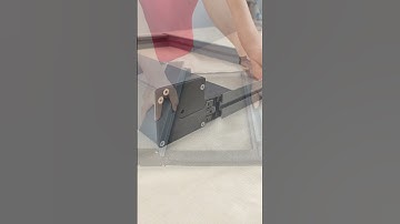 Trackless invisible rewinding screen door lower rail assembly, tank chain design #qiangning