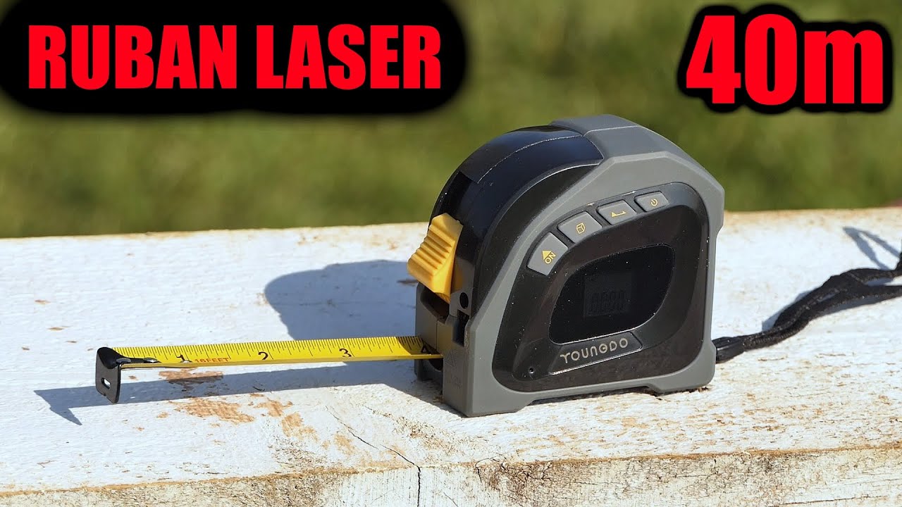 PREXISO Télémètre Laser 2 en 1, Mètre Ruban Laser avec Rétroéclairage LCD,  Outil de Mesure Laser