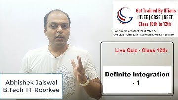 Live Quiz - 42 | Definite Integration | By Abhishek Jaiswal (B.Tech IIT Roorkee) - part 2