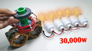 2 Fan Capacitor 30000w 220v How To Make Electricity Generator Magnet Powerful Free Energy At Home
