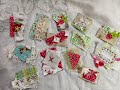 Christmas junk journal making super fast and easy slow stitched fabric clusters