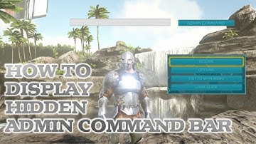 How to get the admin command bar to show up