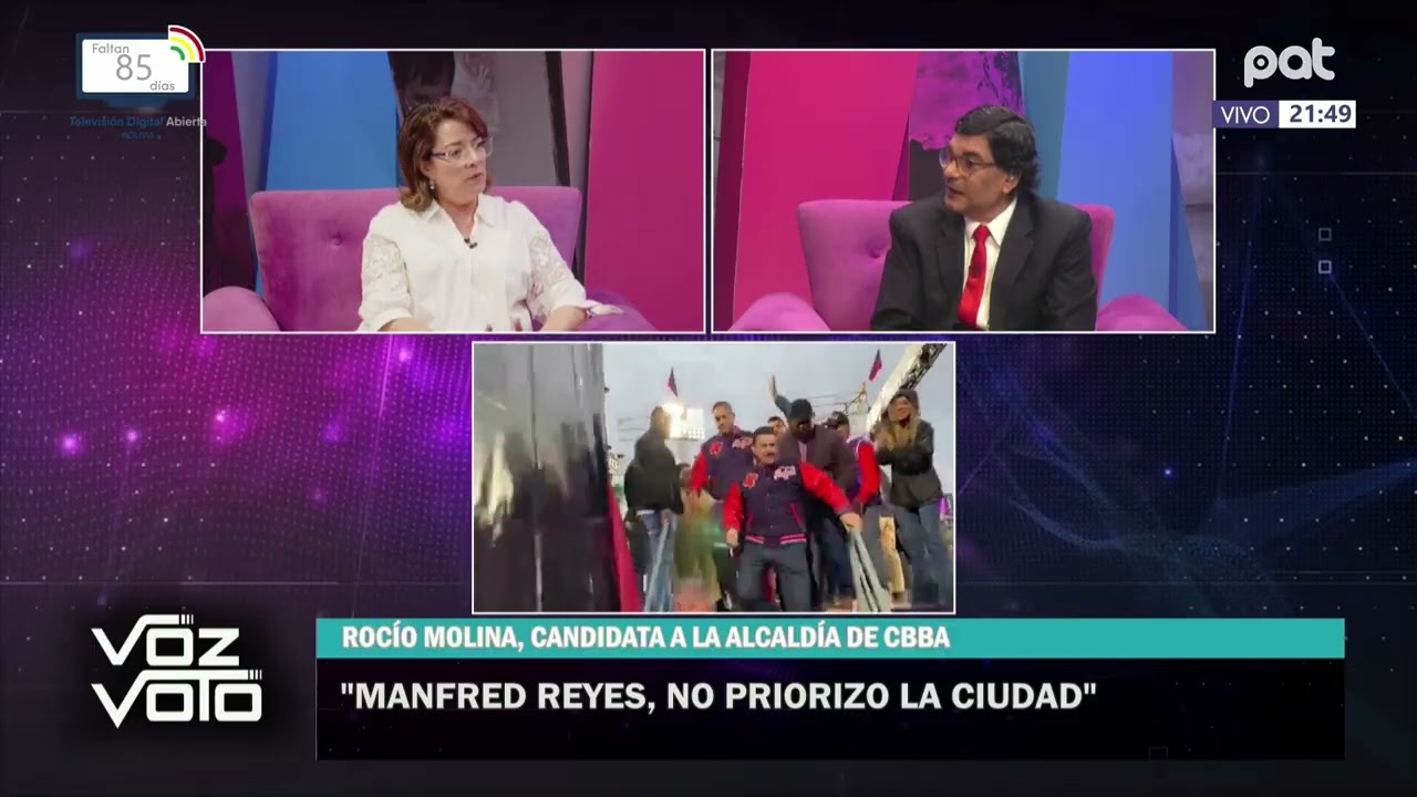 La candidata a la Alcaldía de Cochabamba, Roció Molina