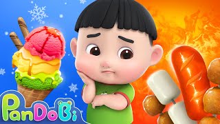 Cold and Hot Food Song | Opposites Song | Pandobi Nursery Rhymes & Kids Songs