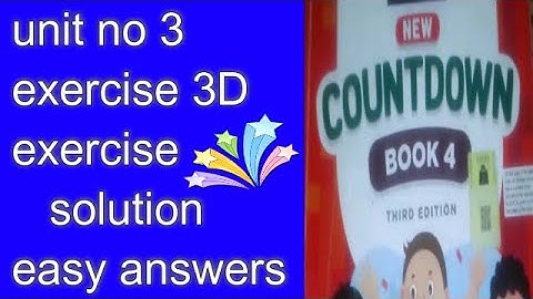 COUNTDOWN BOOK 4, CLASS 4, EX 3D COMPLETELY SOLVED  PG NO  72 TO 80 by educational tips