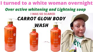 Review of Carrot glow whitening body wash || Effective whitening body soap screenshot 1