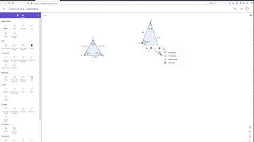 Constructing an isosceles triangle in geogebra