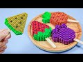 Best Fruit Ice Cream Collection with Magnetic balls -  Magnet Stop Motion & Satisfying video