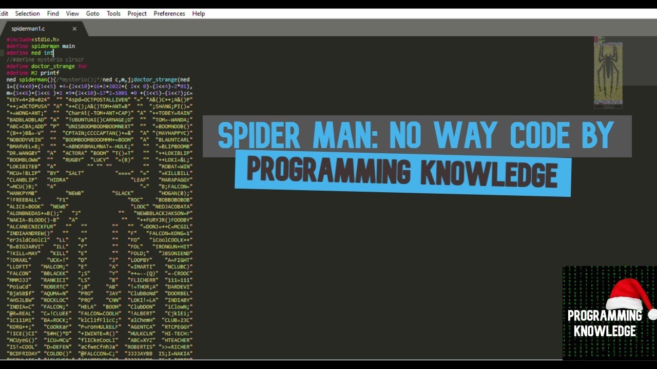 Download Spider man: no way code by Programming Knowledge || #spidermannowayhome #programmingknowledge