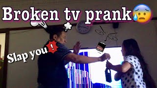 Broken tv screen prank on grandparents!