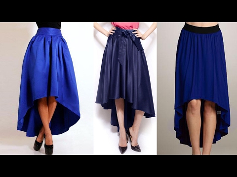 High low umbrella cut long skirt 