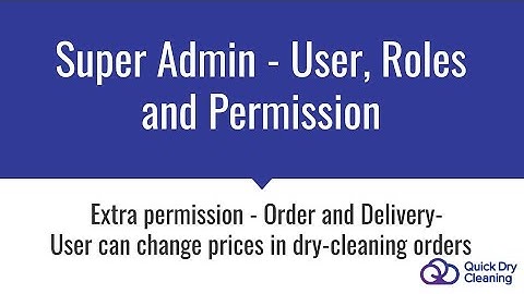 QDC Super Admin - Extra permission-User can change prices in Drycleaning orders