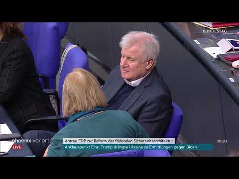 Bundestagsdebatte zur föderalen Sicherheitsarchitektur am 19.12.19