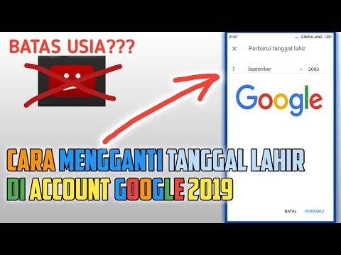 Cara mengganti tgl lahir di akun google