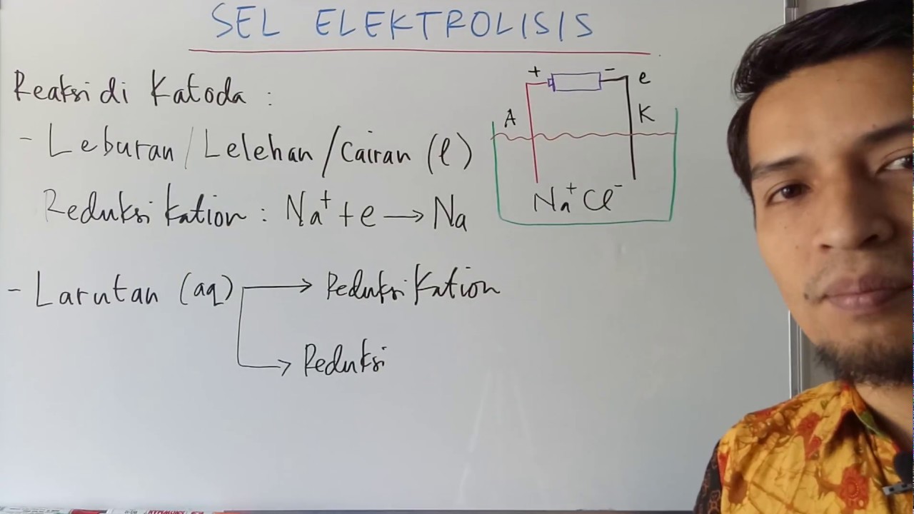 Sel Elektrolisis Reaksi Di Katoda Youtube