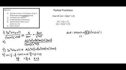 A-level Mathematics 9709: Partial fractions case III