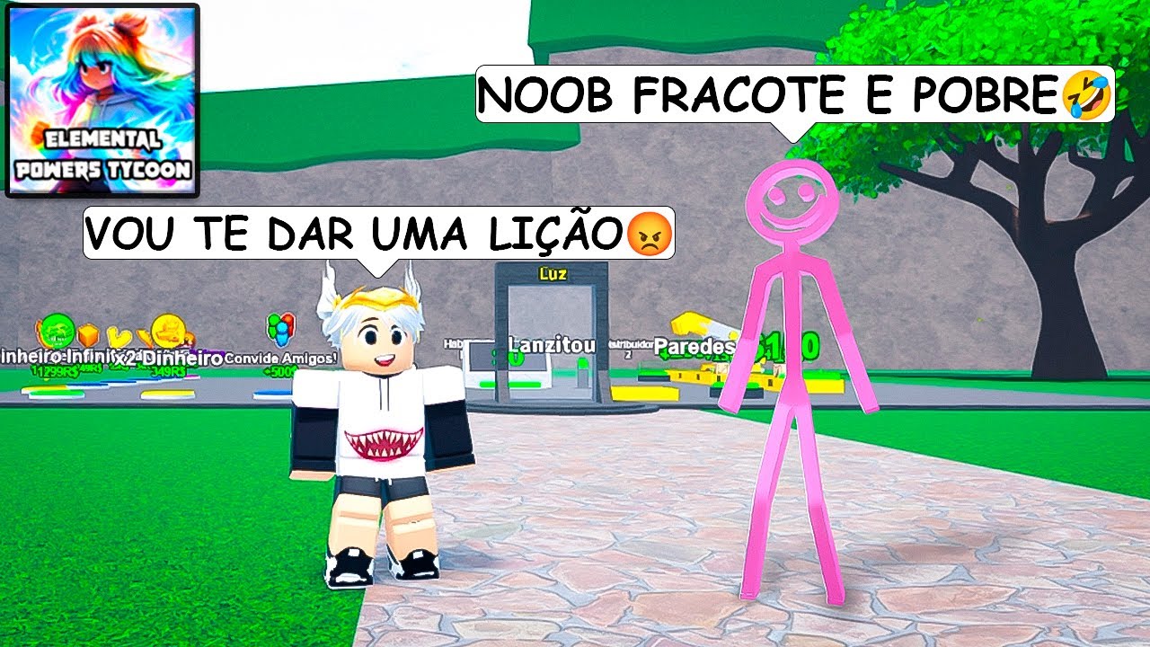 Ele Achou Que eu Era Pequeno e Fraco Então Fiquei Muito Forte - Roblox 