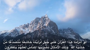 قراءة هادئة من أواخر سورة الحشر