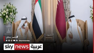 نائب رئيس دولة الإمارات الشيخ محمد بن راشد يلتقي أمير قطر على هامش مؤتمر بغداد