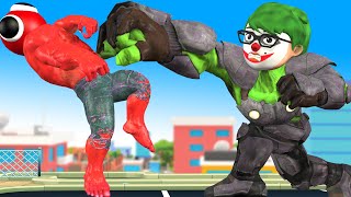 Super Hero Nickhulk vs Team Bad guys Rainbow Friends revenge City - Scary Teacher 3D sad Story