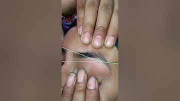 arch shape m eyebrow threading tutorial shorts #eyebrowthreading #eyebrow #shaping#shortsvideo #
