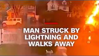 Man struck by lightning walks away with minor injuries Man struck by lightning walks away with minor injuries