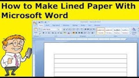 How to create lined paper in Microsoft Word || Free Guide ||