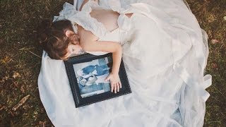 4-Year-Old Girl Honors Late Mom By Wearing Her Wedding Dress In Touching Photos