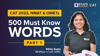 CAT 2023 & Other MBA Exams | 500 Must Know Vocabulary Words for Aptitude Test | Part 1 | BYJU'S