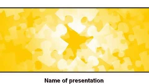 Yellow Jigsaw Theme PowerPoint Template by PoweredTemplate.com