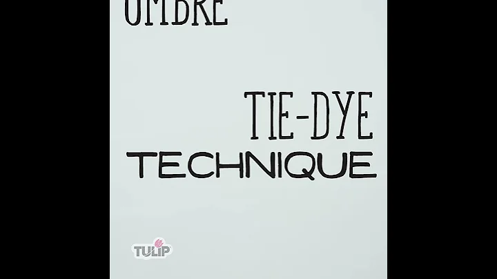 White to Wow: Ombre Tie Dye Technique