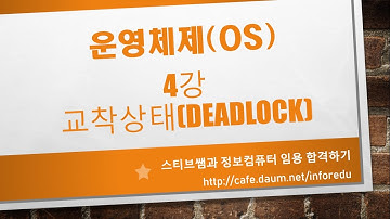 4강 운영체제 - 교착상태(Deadlock)