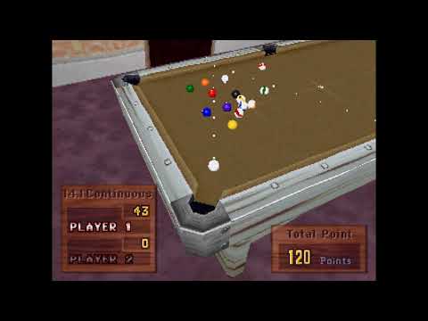 [TAS]PSX Side Pocket 3-3D Polygon Billiard Game (VS MODE 14-1 120PTS)