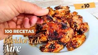 🍗 ALITAS de POLLO en Freidora de Aire ¡SIN ACEITE, Crujientes y Deliciosas! 🤤 100 Recetas en Airfyer