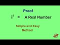 Prove i ⁱ is a real number | i^i is a real number | i to the power i is a real number