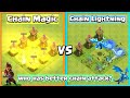 Super wizard vs electro dragon vs every defense formation  chain lightning duel  clash of clans