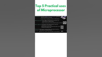 Top 5 Practical uses of Microprocessor #microprocessors