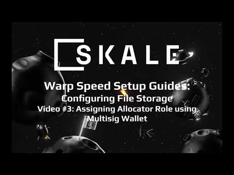 Warp Speed Setup Guide: Configuring File Storage Video #3: Assigning Allocator Role via Multisig