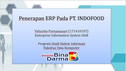 Penerapan ERP pada PT.  INDOFOOD