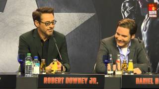 Captain America Team Iron Man | full Berlin press conference Robert Downey Jr. Daniel Brühl (2016)