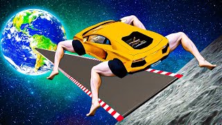 Jumping MOON RAMP With Cursed CAR in GTA 5