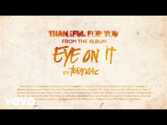 tobyMac - Thankful for You
