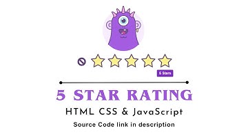Alien 5 Star Rating Animation Using HTML CSS and JavaScript Code