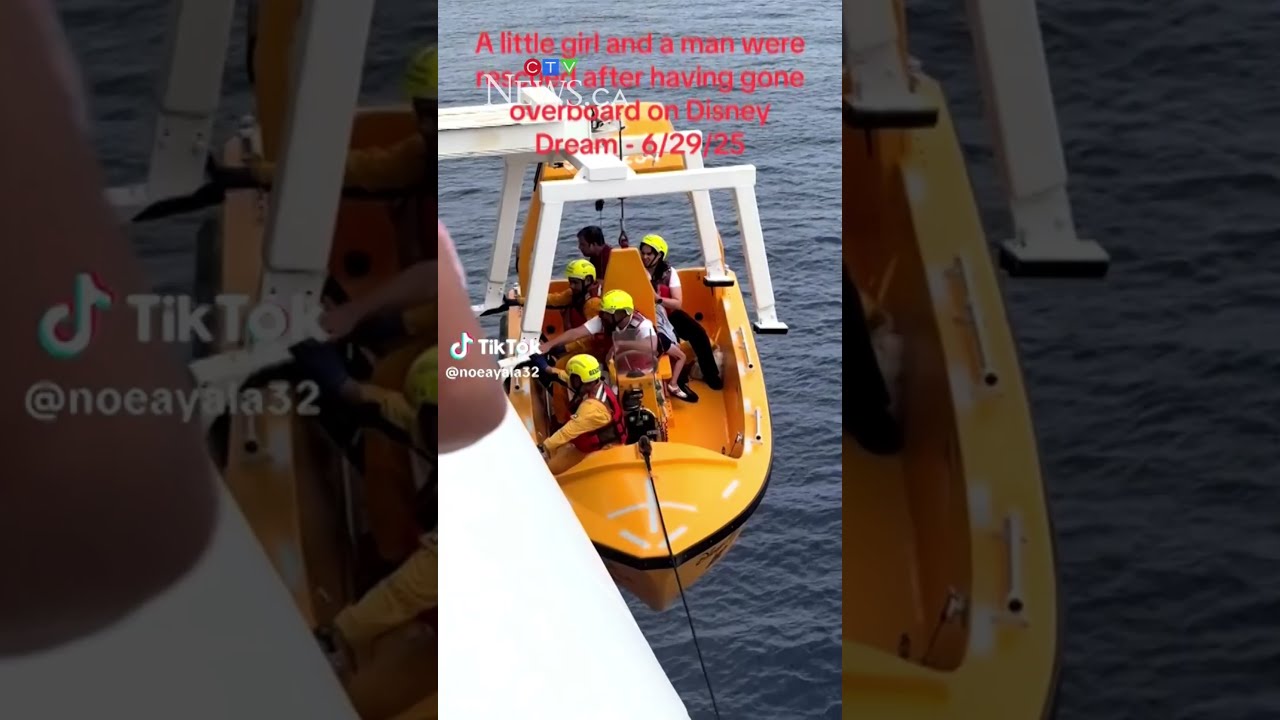 Girl Father Rescued After Going Overboard From Disney Cruise