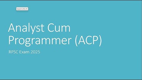 RPSC Analyst Cum Programmer ACP 2025 || Experience Certificate Issue || Eligibility Criteria