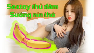 Dương vật giả trái chuối tự sướng rung mạnh siêu bền